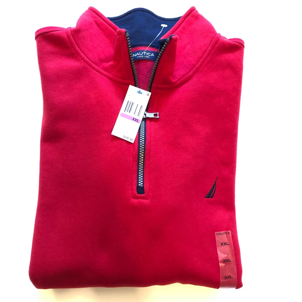 NWT Men’s Nautica 1/4 Zip Pullover. Size XXL.